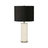 asztali lampa fekete feher mugyanta oszlopos  krom modern minimnal elegans fem szovet.jpg